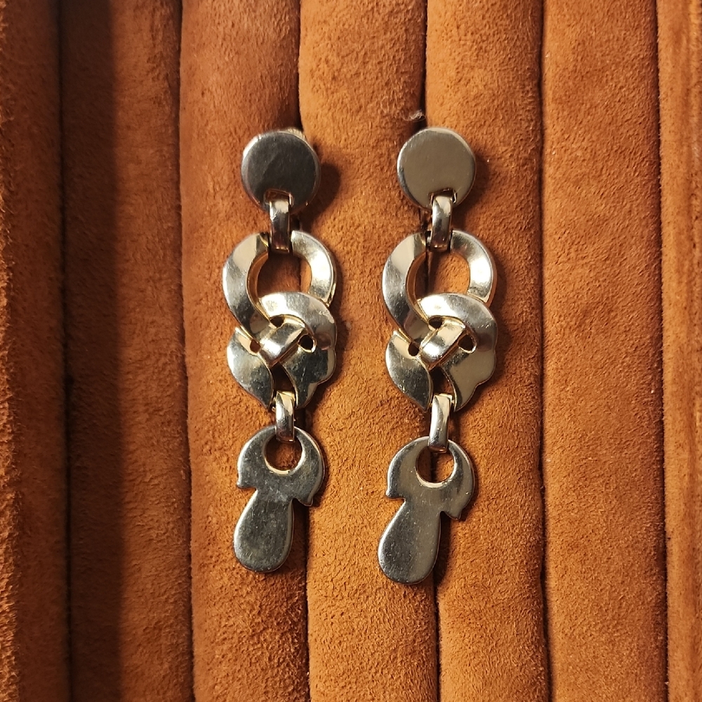 Goldtone | Link  Drop Statement Earrings